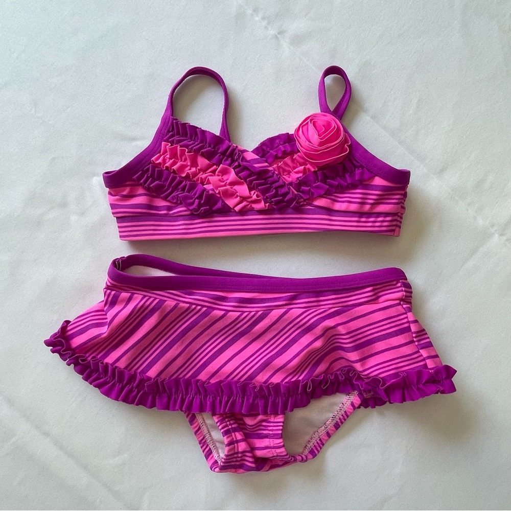 Penny M. Pink Purple Ruffle Bikini Size 18 months